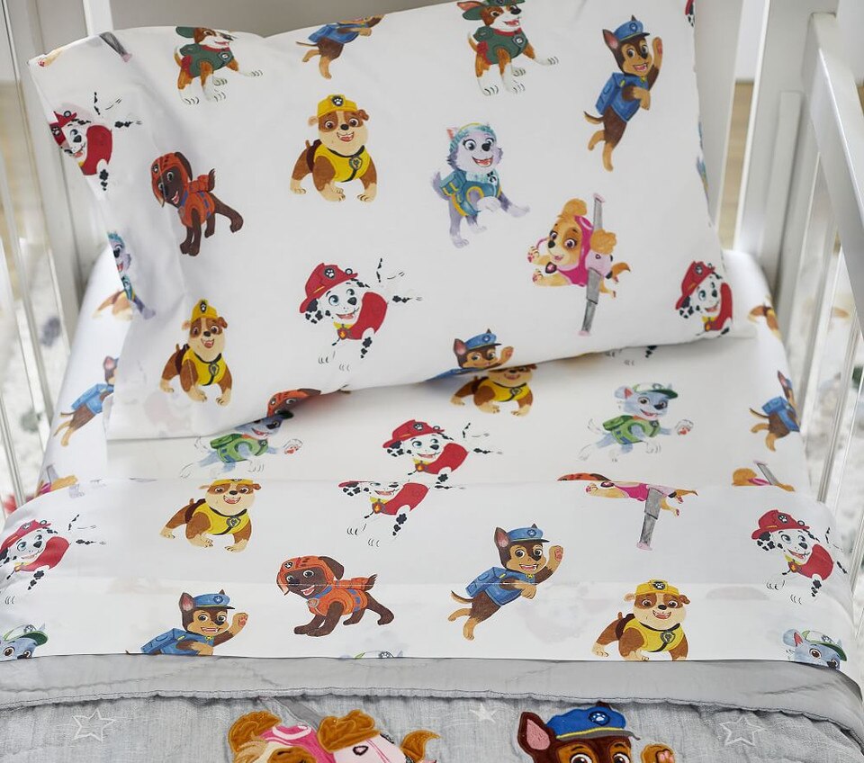 Organic PAW Patrol™ Toddler Sheet Set & Pillowcase Pottery Barn Kids AU